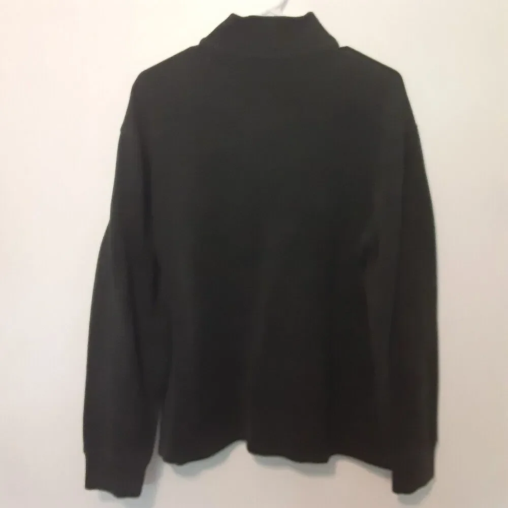 Polo Ralph Lauren Adult Mens M Gray 1/4 Zip Button Sweater